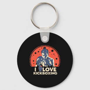 Porte-clés J'aime le kick-boxing Boxe Amour Kickboxeur Kickbo