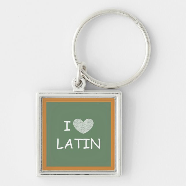 Porte-clés J'aime le latin (Devant)