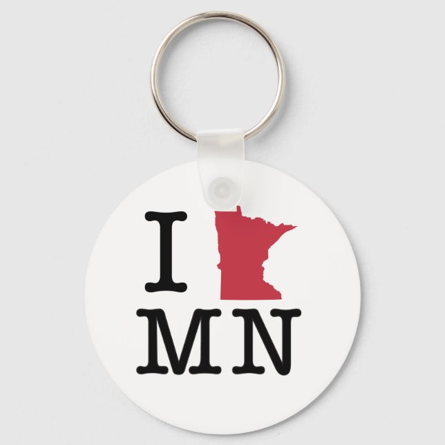 Porte-clés J'aime le Minnesota (Recto)