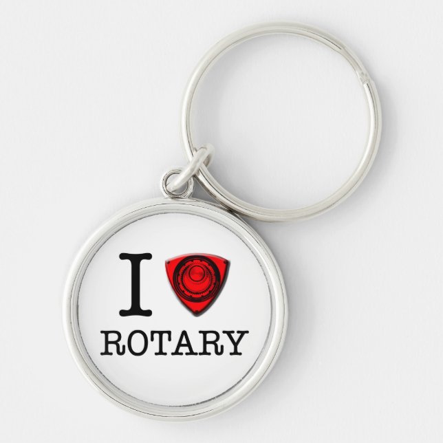 Porte-clés J'aime le moteur rotatoire (Devant)