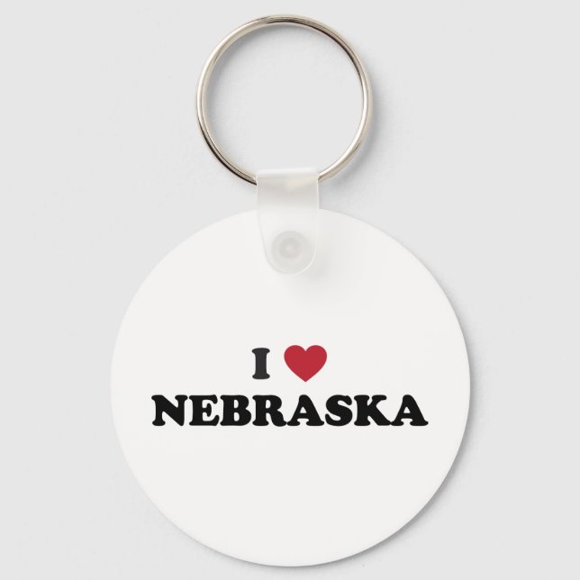 Porte-clés J'aime le Nebraska (Recto)