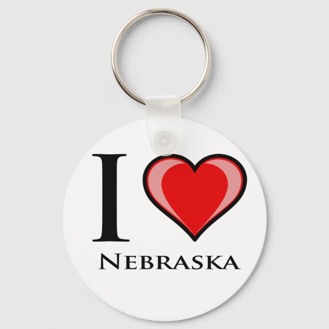 Porte-clés J'aime le Nebraska (Recto)