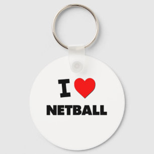 Porte-clés J'aime le Netball