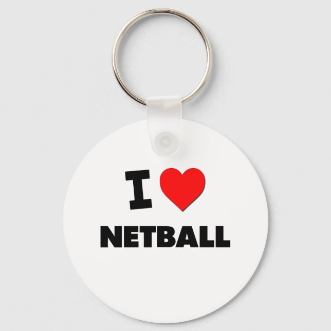Porte-clés J'aime le Netball (Recto)