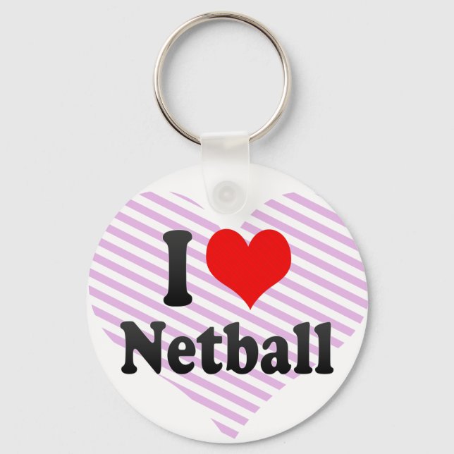 Porte-clés J'aime le Netball (Recto)