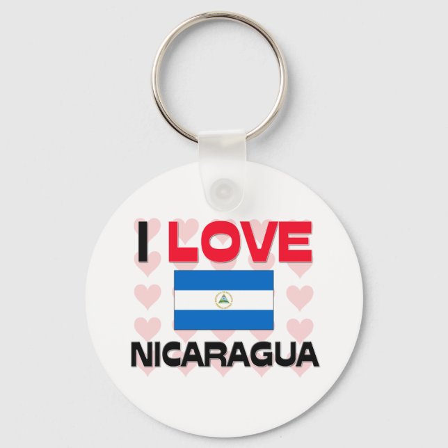 Porte-clés J'aime le Nicaragua (Recto)
