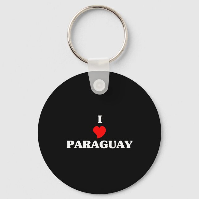 Porte-clés J'aime le Paraguay (Recto)