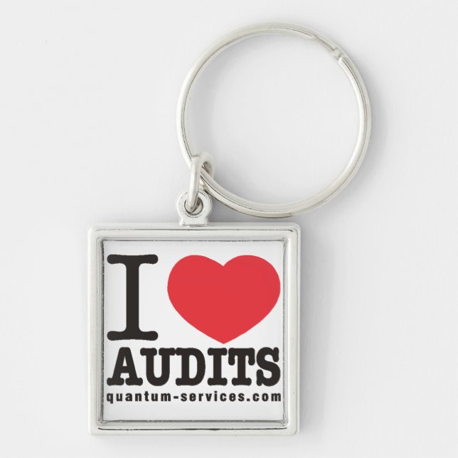 Porte-clés J'aime le porte - clé d'audits (Devant)