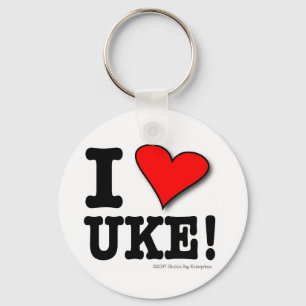 Porte-clés J'AIME le porte - clé de concepteur d'UKE