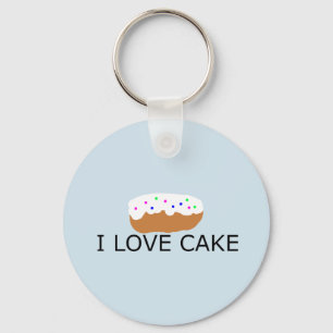 Porte-clés J'aime le porte - clé de gâteau