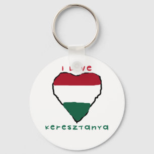 Porte-clés J'aime le porte - clé de Keresztanya