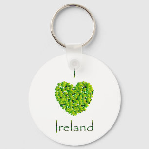 Porte-clés J'aime le porte - clé de l'Irlande