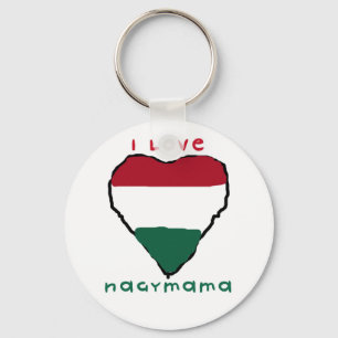 Porte-clés J'aime le porte - clé de Nagymama