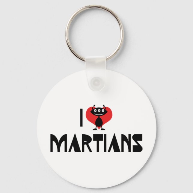 Porte-clés J'aime le Porte - clé martien (Recto)