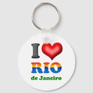 Porte-clés J'aime le Rio de Janeiro, Brésil la ville