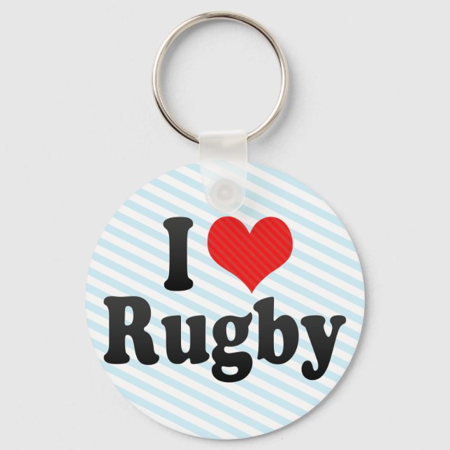 Porte-clés J'Aime Le Rugby (Recto)
