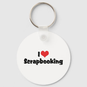 Porte-clés J'aime le scrapbooking à coeur -Amoureux de scrapb