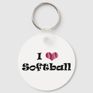 Porte-clés J'aime le softball