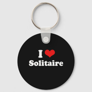 Porte-clés J'aime le T-shirt de solitaire