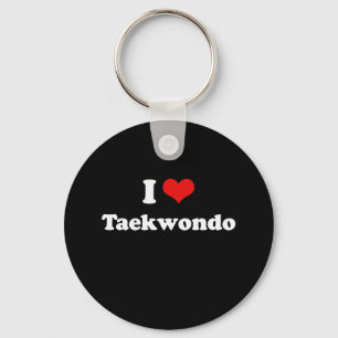 Porte-clés J'aime le T-shirt du Taekwondo