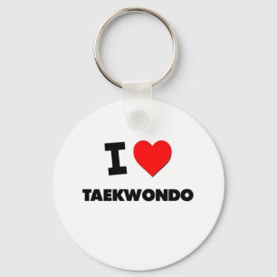 Porte-clés J'aime le Taekwondo