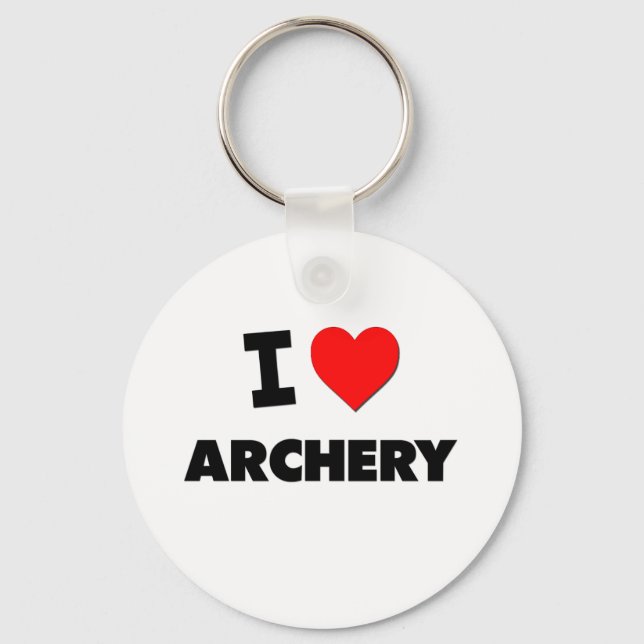 Porte-clés J'aime le tir à l'arc (Recto)