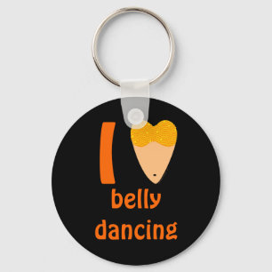 Porte-clés J'aime le torse de danseur de Bellydancing (le