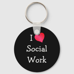 Porte-clés J'aime le travail social