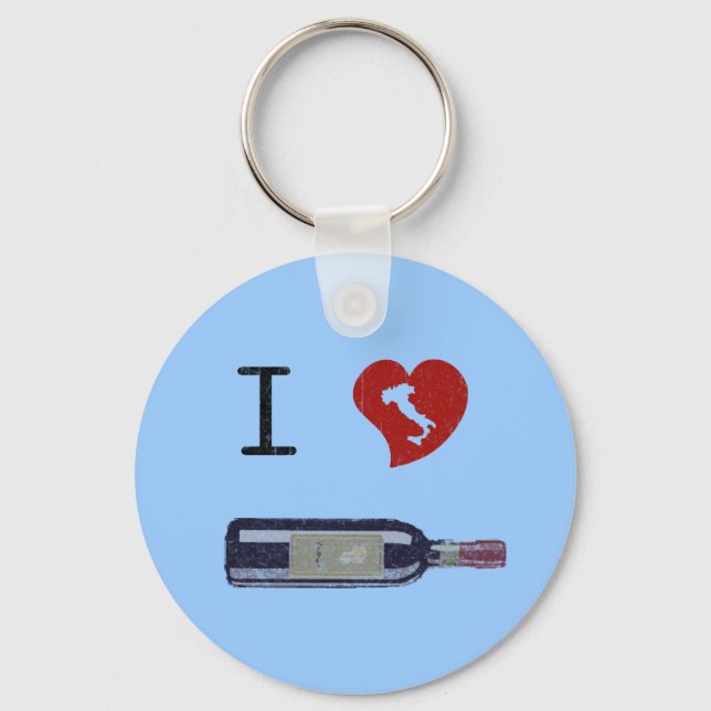 Porte-clés J'Aime Le Vin (Recto)