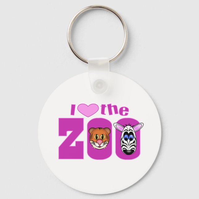 Porte-clés J'aime le zoo (Recto)
