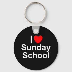 Porte-clés J'aime l'école du dimanche (de coeur)