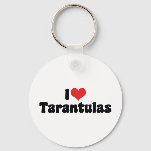 Porte-clés J'aime les araignées cardiaques (Recto)