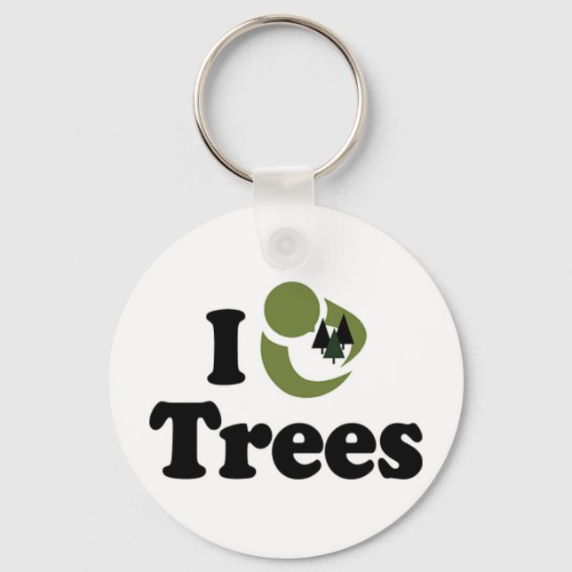 Porte-clés J'aime les arbres (Recto)