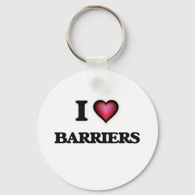 Porte-clés J'aime les barrières (Recto)