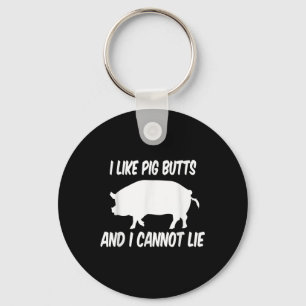 Porte-clés J'Aime Les Boutons De Cochon Barbecue Bbq