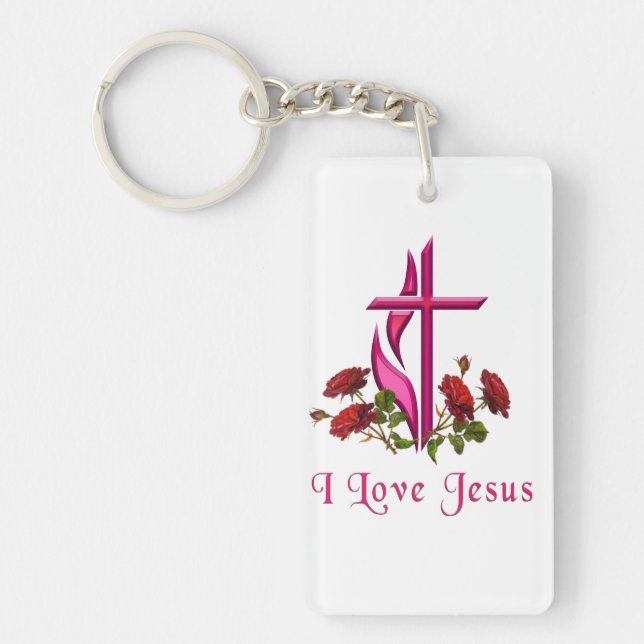 Porte-clés J'aime les cadeaux de Jésus (Devant)