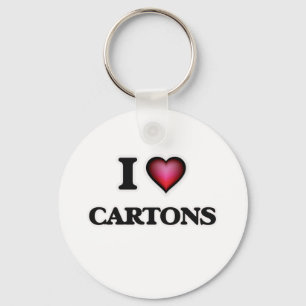 Porte-clés J'aime les cartons