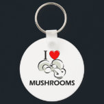 Porte-clés J'Aime Les Champignons<br><div class="desc">Utilisez l'outil de recherche dans mon magasin pour trouver d'autres articles de Champignons. I Love Mushrooms produits disponibles sur les chemises, sweatshirts, chemises pour enfants, onsies pour bébé, autocollants, magnets, et bien plus de vêtements Champhrooms entièrement personnalisables à vos spécifications. Si vous aimez ce que vous voyez, s'il vous plaît...</div>