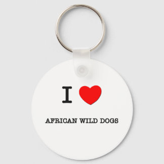 Porte-clés J'aime les CHIENS SAUVAGES AFRICAINS