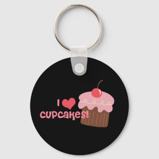 Porte-clés J'aime les cupcakes Porte - clé