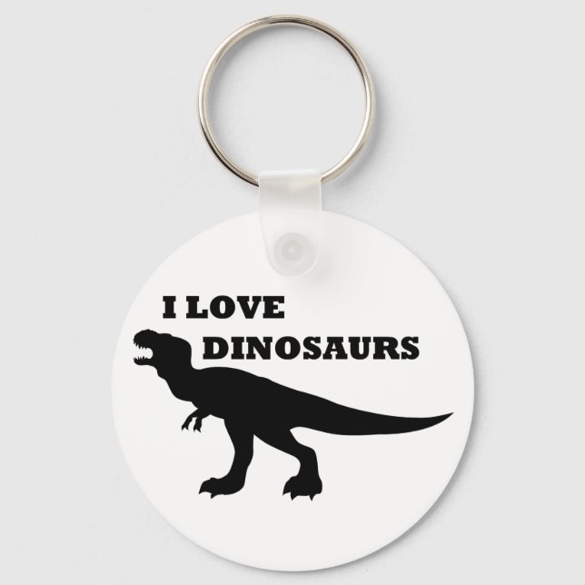 Porte-clés J'Aime Les Dinosaures ! (Recto)