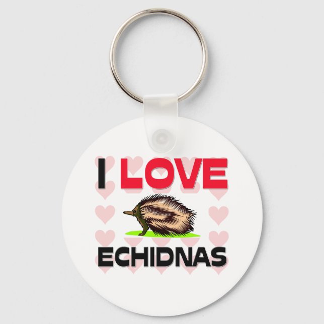 Porte-clés J'Aime Les Echidnas (Recto)