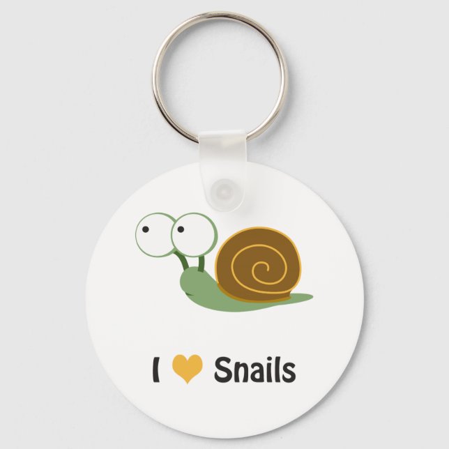 Porte-clés J'aime les escargots (Recto)