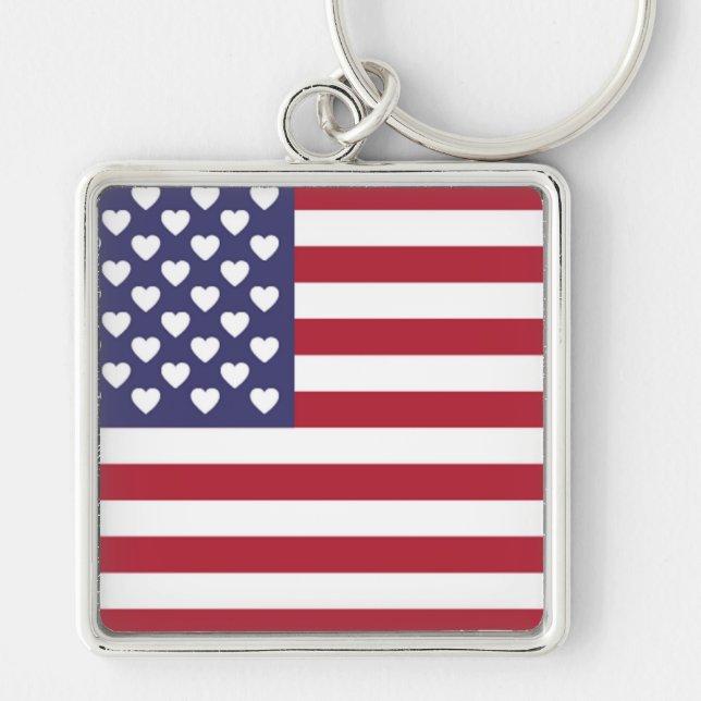 PORTE-CLÉS J'AIME LES ÉTATS-UNIS D'AMÉRIQUE (Devant)