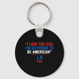 Porte-clés J'aime les États-Unis Fière d'être Américaine Fier