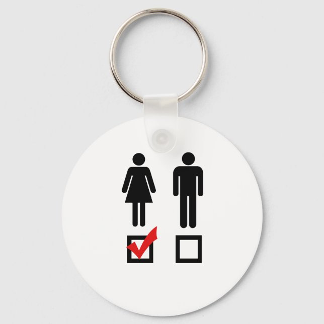 Porte-clés J'aime les filles (Recto)