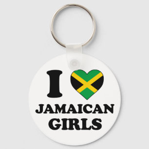 Porte-clés J'aime les filles jamaïcaines