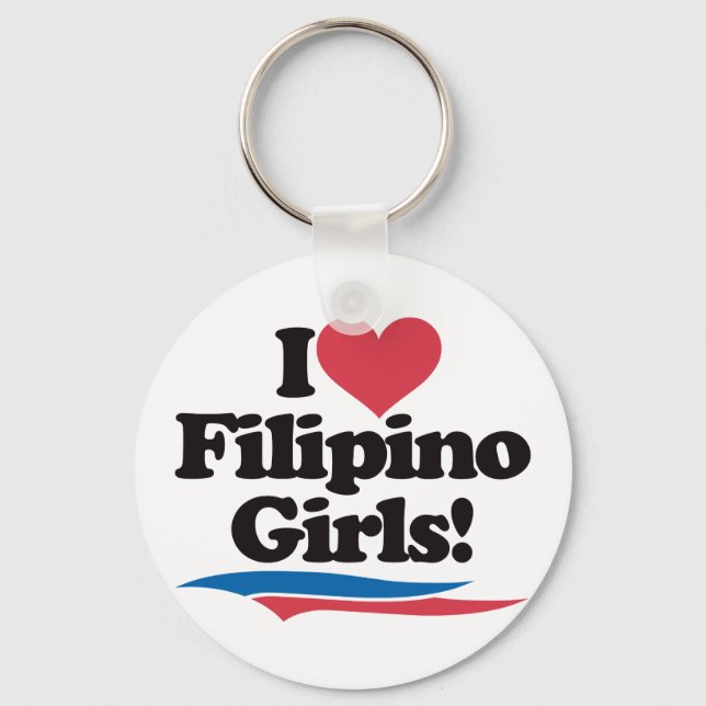 Porte-clés J'aime les filles philippines (Recto)
