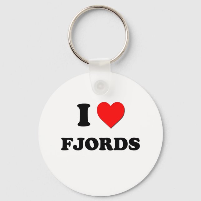 Porte-clés J'aime les fjords (Recto)