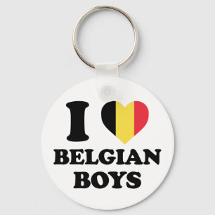 Porte-clés J'aime les garçons belges